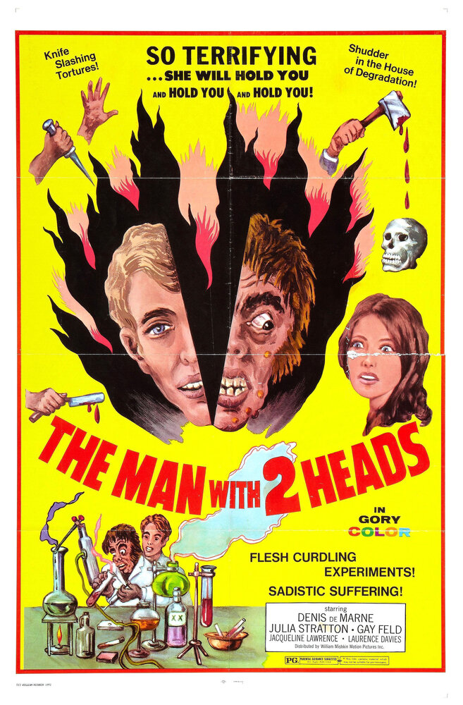 Человек с двумя головами (1972) постер