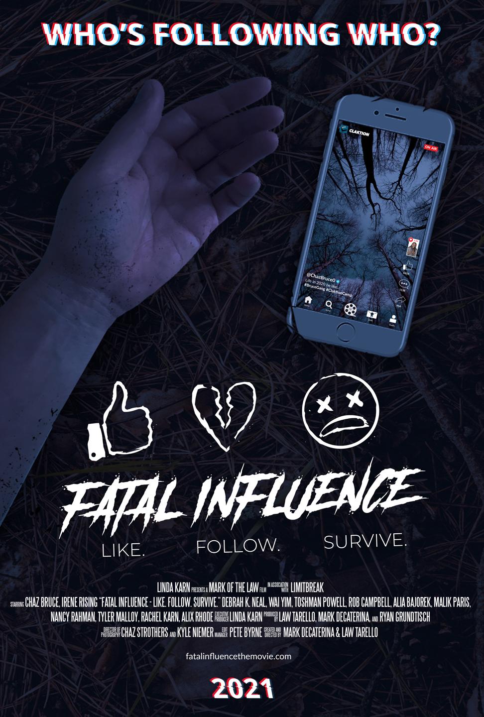 Fatal Influence: Like. Follow. Survive. (2022) постер